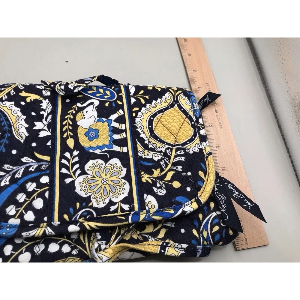 Organizer Make Up Bag Tie Close Ellie Blue Pattern Retired
